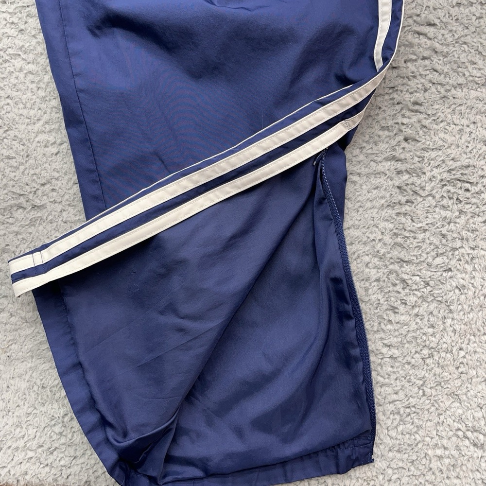 Adidas Track Pants Mens XL Vintage Y2K Baggy Streetwear Mesh Lined Blue Zip Legs - Picture 10 of 12